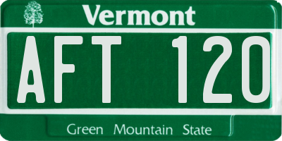 VT license plate AFT120