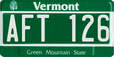 VT license plate AFT126