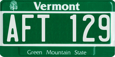 VT license plate AFT129