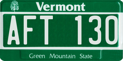 VT license plate AFT130