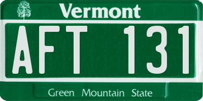 VT license plate AFT131