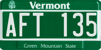 VT license plate AFT135