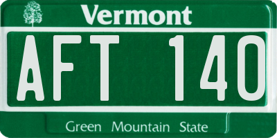 VT license plate AFT140