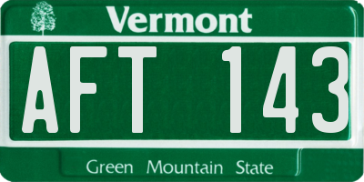 VT license plate AFT143