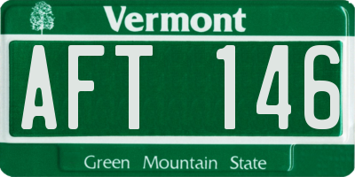 VT license plate AFT146