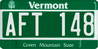 VT license plate AFT148