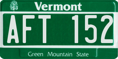 VT license plate AFT152