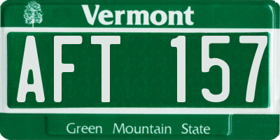 VT license plate AFT157