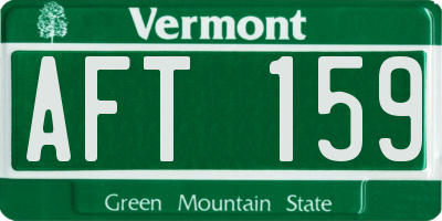 VT license plate AFT159