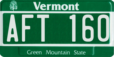 VT license plate AFT160