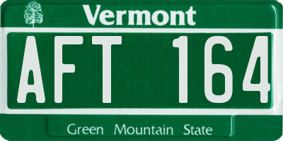VT license plate AFT164