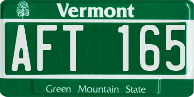 VT license plate AFT165