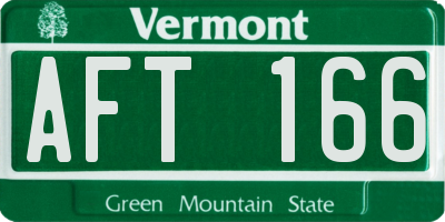 VT license plate AFT166