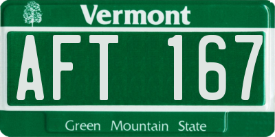 VT license plate AFT167