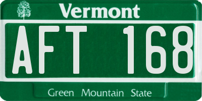 VT license plate AFT168