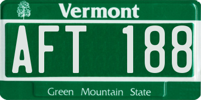 VT license plate AFT188