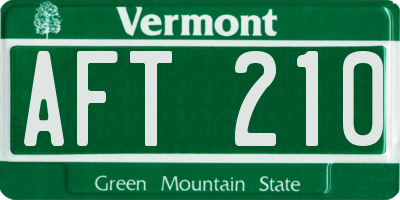 VT license plate AFT210