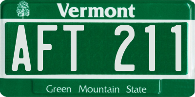 VT license plate AFT211