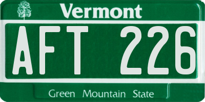 VT license plate AFT226