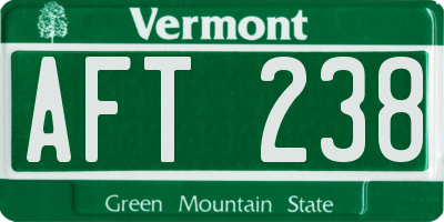 VT license plate AFT238