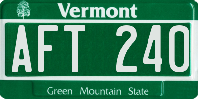 VT license plate AFT240