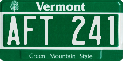 VT license plate AFT241