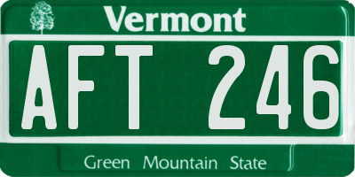 VT license plate AFT246