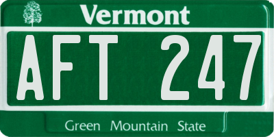 VT license plate AFT247
