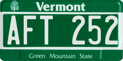 VT license plate AFT252