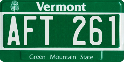 VT license plate AFT261
