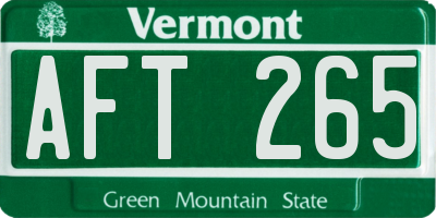VT license plate AFT265