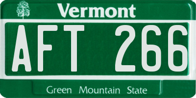 VT license plate AFT266