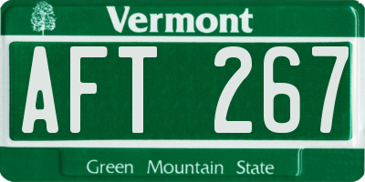 VT license plate AFT267