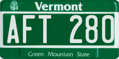 VT license plate AFT280