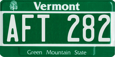VT license plate AFT282