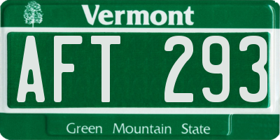 VT license plate AFT293