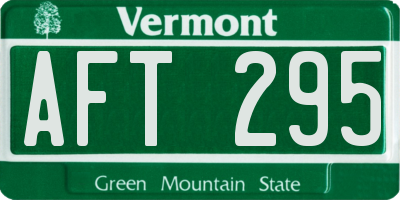 VT license plate AFT295
