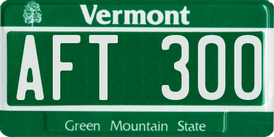 VT license plate AFT300