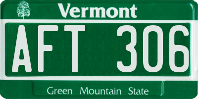 VT license plate AFT306