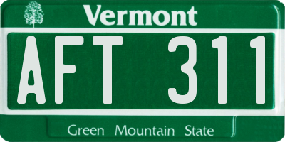 VT license plate AFT311