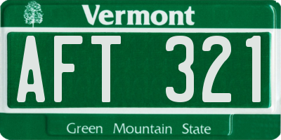 VT license plate AFT321