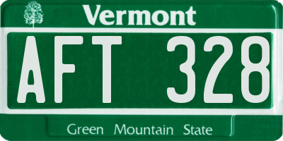 VT license plate AFT328