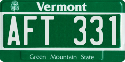 VT license plate AFT331
