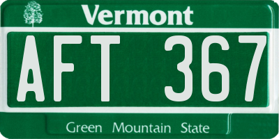 VT license plate AFT367