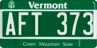 VT license plate AFT373