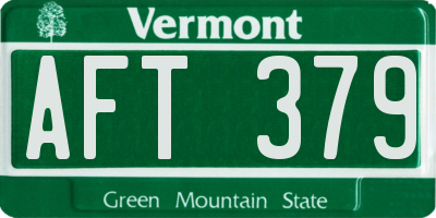 VT license plate AFT379