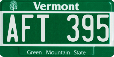 VT license plate AFT395