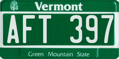 VT license plate AFT397