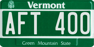 VT license plate AFT400