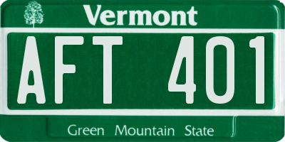 VT license plate AFT401